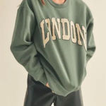 NWOT Miou Muse London Pullover Sweatshirt‎ Sz L Green Size L Photo 0