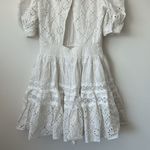 Maje  White Lace Embroidered Floral Eyelet Mini Dress Size: 2 Photo 10