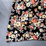 VTG Millibon USA Floral‎ Tank Top Black Sleeveless Blouse Racerback Summer Large Photo 5
