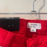 Crown & Ivy Red Straight Leg Women's Cropoed Jeans Photo 2