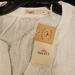 Faherty 💕💕 Dream Cotton Gauze Dylan Top ~ White Medium M NWT Photo 11