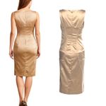 Just Cavalli CHAMPAGNE SATIN SHEATH COCKTAIL PARTY DRESS M/8 NWT Photo 4