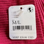 Free People  Cherry Red Solid Rib Brami New M/L Photo 48