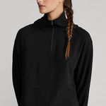 Ralph Lauren Black Quarter Zip Hoodie with Zipper Pockets Size Small NWOT ‎ Polo Photo 0