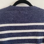 Fat Face Blue & White Marled Striped Lightweight Sweater Size 2 Photo 6