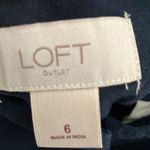 Loft  outlet- Navy red/white embroidered flower pattern- size 6 Photo 1