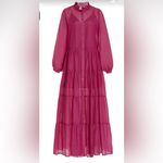 BIRD Y KNOLL SIZE S Elegant Long Sleeve Pink Maxi Dress Photo 7