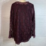 Kathy Ireland Vintage  lace burgundy top size 2X plus womens Photo 3