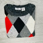 Vintage spirit checked diamond pattern sleeveless sweater vest shirt medium Red Photo 5