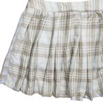 Rue 21  Womens M Tan Blue White Plaid Schoolgirl A-Line Pleated Skirt NWT Photo 5