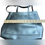 Madewell Women's black faux Leather Tote Bag with Sturdy Handles Photo 4