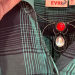 Everly 🥳🥳🥳BOGOHO 🥳🥳🥳 Teal and Navy Checkered Blouse-0X Photo 6