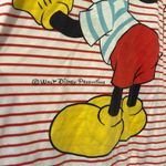 Disney Vintage Mickey Mouse Double Sided Striped Dress  Pajama Shirt Photo 1