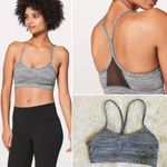 Lululemon Flow Y Bra Yellow Gingham 4 Gray Photo 1