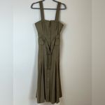 La Ligne $425 Button Down Midi Desi Dress Belted Sz 8 Green Photo 2
