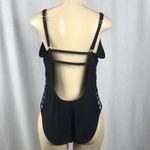 Shade & Shore  Size Small Black One Piece Swimsuit With Padded Cups. New With Tag Photo 3