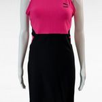 Puma Fuchsia & Black Sleeveless Cutout Exercise Mini Dress Size Medium Photo 2