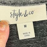 Style & Co  Plaid Sequin Love Sweatshirt Medium Photo 9