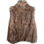 BCBGeneration NEW  Open-Front Faux Fur Vest Cabincore Holiday Winter Travel L Photo 6