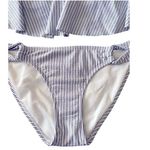 Xhilaration XHILARTION, adorable blue and white stripe swimsuit  Photo 1