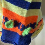 Colorful Striped Sweater Cardigan Yellow Photo 2