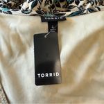 Torrid  Floral Boho Gauze Dress Size 4(4X/26) NWT Lace Up Photo 7