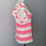 Lilly Pulitzer Pink Shandy Textured Sail Stripe Cordetta Sweater Women’s XL Photo 4