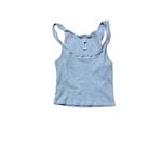 SKIMS  Cotton Ribbed Crop Tank Mineral Gray Medium Photo 1