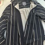 Lysse  Black Button Down Shirt with White Stripes Photo 3