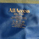 Bandier NWT  Ultra High Rise Zip Front 9” Biker Shorts Blue Size 2XL Photo 3