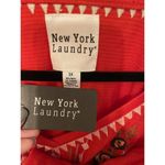 New York Laundry  Women's Blouse Tunic Plus Size 3X Red Colorful Embroidery NEW Photo 2