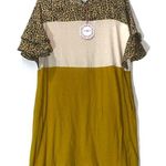 Umgee Animal Print Color Block Dress Women’s Medium Photo 0