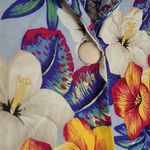 VINTAGE LESLIE FAY SPORTSWEAR HAWAIIAN TROPICAL VACATION CRUISE PRINTED TOP 16 Red Photo 3