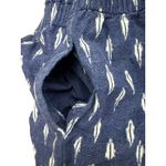 J.Crew  Womens Blue White Elastic Waist Mini Skirt Size 14 Linen Cotton Pockets Photo 4