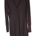 BCBG Maxazria Brown Long Sleeve Knit Sweater Dress V-Neck Size M Photo 0