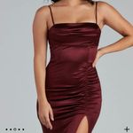 Windsor Nemi Formal High Slit Ruched Dress Photo 3