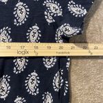 J Jill Dress Womens Large Petite Navy Blue Paisley Knee Short Sleev Swing Modest Size undefined Photo 4