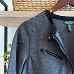 Ralph Lauren Lauren 100% Cotton French Terry Quilted Shoulder Dress, M Photo 4