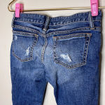 MOUSSY Vintage Distressed Fringe Hem Ankle Skinny Blue Size 26 Photo 5