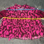 Who What Wear  Women’s Blouse Animal Print Size XXL (Black Pink) Photo 11