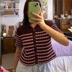 Kimchi Blue Crochet Stripped Top Photo 0