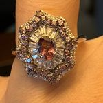 Color Changing Garnet Sterling Silver Cocktail Ring Size 7 Brown Photo 1