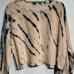 Wildfox Orange Olivia Sweatshirt Spiral Dye Crop Boxy Pullover Sz S NWT Photo 2