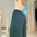 Athleta Playa Linen Wide Crop Pant in Borealis Green Size 0 Retail $89 Photo 4