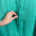 Coldwater Creek Womens 100% Linen Button Down Shirt in Teal Sz L Lightweight Photo 3