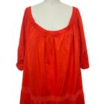 Kate Spade NWT Broom Street X  Poplin Off Shoulder Dress Cherry Pepper Size XXL Photo 4