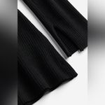 H&M  black ribbed knit sweetheart neckline top/sweater, size small Photo 2