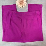 Loft  Riveria Slim Pants Linen Blend Magenta Shadow Size 12 Holiday Party Wear Photo 9