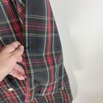 J.Crew Oarsman Button Up Long Pajama Top Vintage Plaid Red Green Large Photo 4