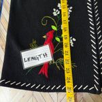 Vtg Hampshire Studio Snow Black Cardinal Embroidered Zip Up Cardigan Sweater L Size L Photo 8